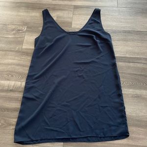 navy slip dress size large